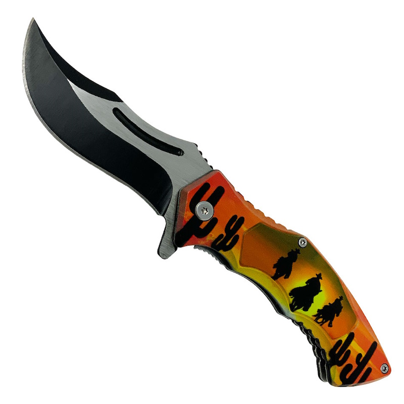 (image for) Sunset Cowboys Stainless Steel Folding Knife