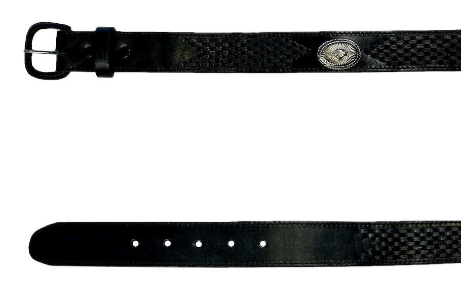 (image for) Leather Western Belt with Lacing & Conchos