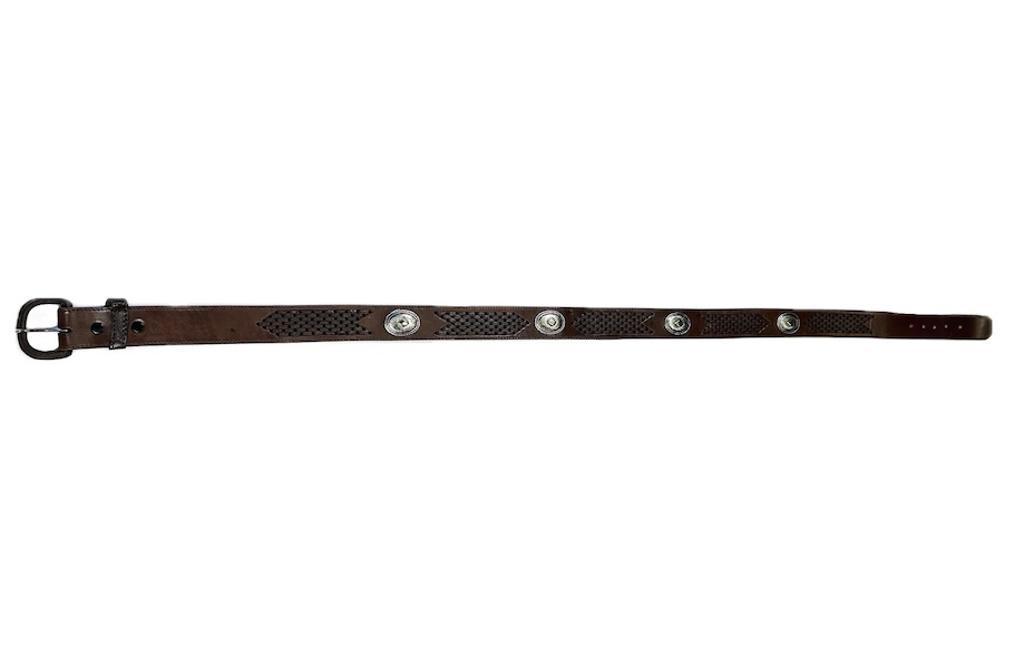 (image for) Leather Western Belt with Lacing & Conchos