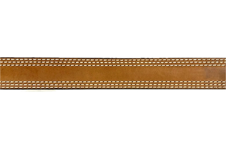 (image for) Heavy Triple Stitch Waxed Leather Western Belt