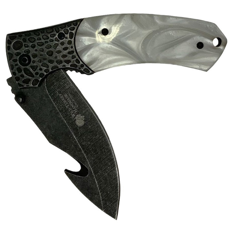 (image for) Wild Turkey Handmade Collection Pearl Gut Hook Folding Knife