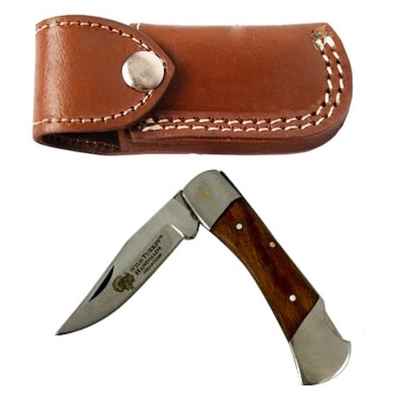 (image for) Wild Turkey Handmade Knife Wood Handle & Leather Sheath