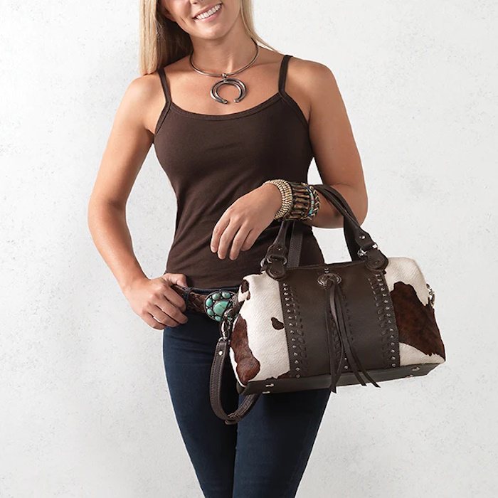 (image for) Cowtown Large Zip-Top Satchel w/ Conceal Carry Pocket