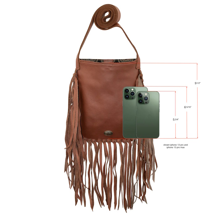 (image for) Fringed Cowgirl Crossbody w/ Hand Tooled Rose