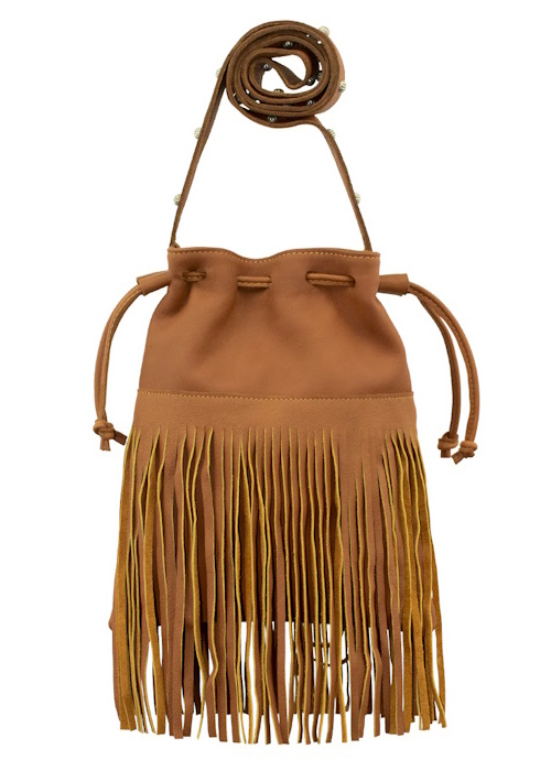 (image for) Fringed Cowgirl Crossbody Bucket Bag