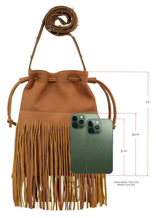 (image for) Fringed Cowgirl Crossbody Bucket Bag