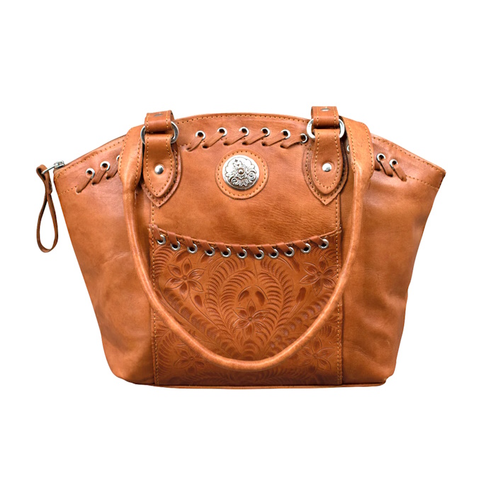 (image for) Harvest Moon Zip-Top Bucket Tote w/ Conceal Carry Pocket