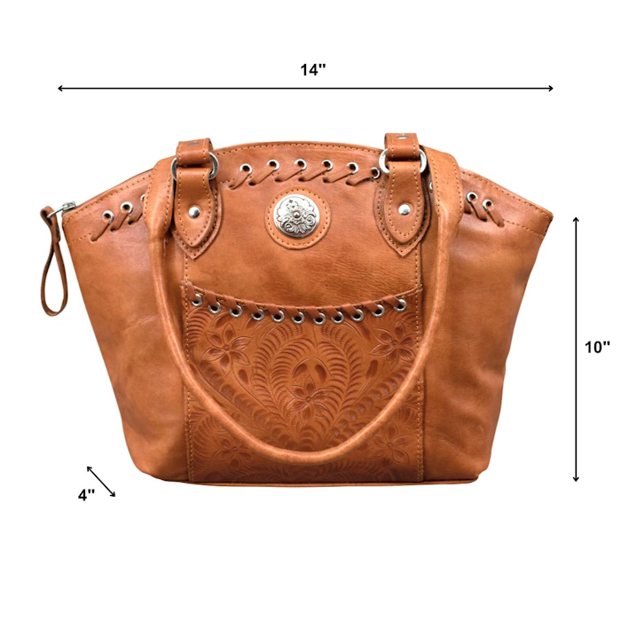 (image for) Harvest Moon Zip-Top Bucket Tote w/ Conceal Carry Pocket