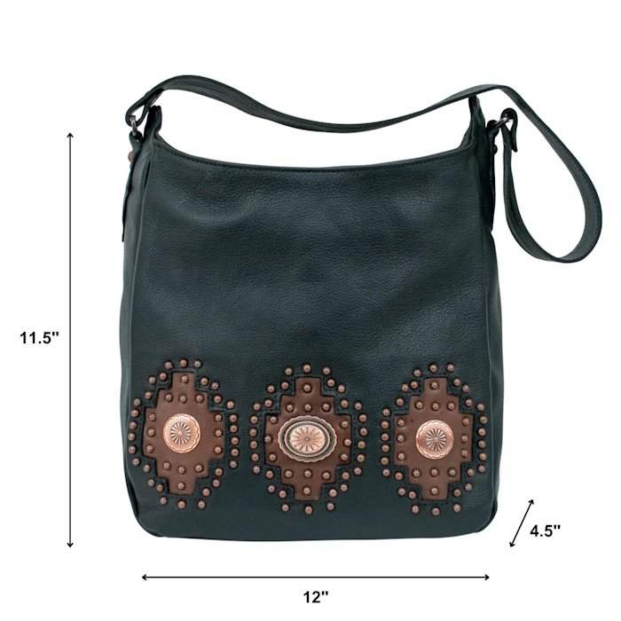 (image for) Midnight Copper Ultra Soft Drum Dyed Zip-Top Hobo Conceal Carry Pocket