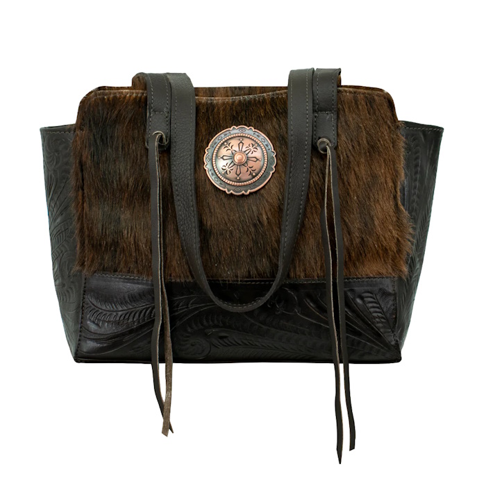 (image for) Cowtown Hair-On Tote Shoulder Bag w/ Conceal Carry Pocket