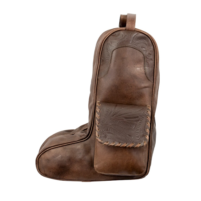 (image for) Waxed Leather Boot Bag 2 Individual Compartments