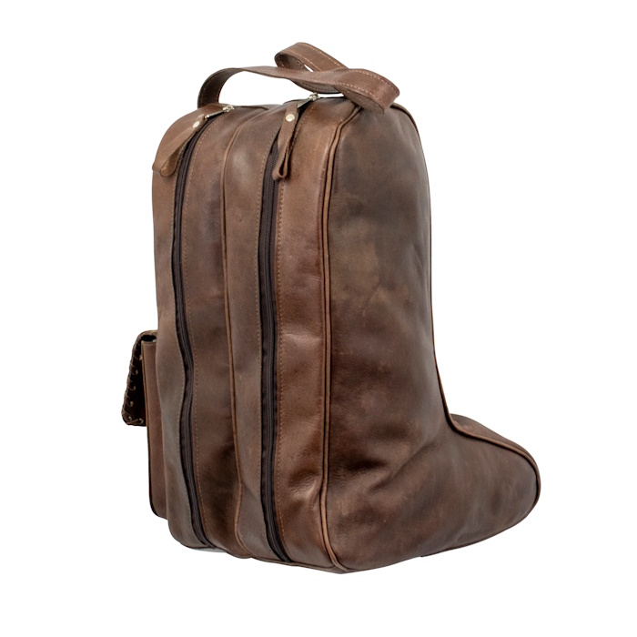 (image for) Waxed Leather Boot Bag 2 Individual Compartments