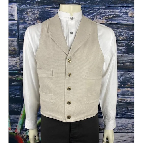 (image for) Sand Mountain Cotton Canvas Vest Lapels & 4 Welt Pockets