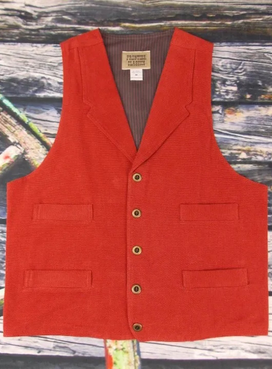 (image for) Sand Mountain Cotton Canvas Vest Lapels & 4 Welt Pockets