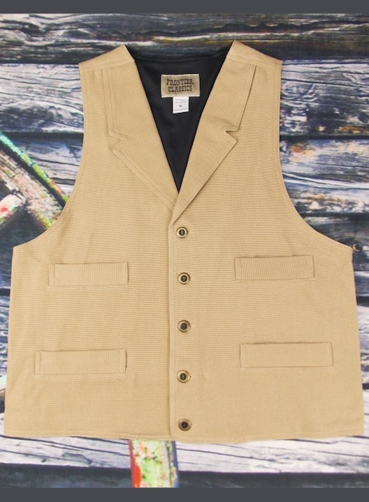 (image for) Sand Mountain Cotton Canvas Vest Lapels & 4 Welt Pockets