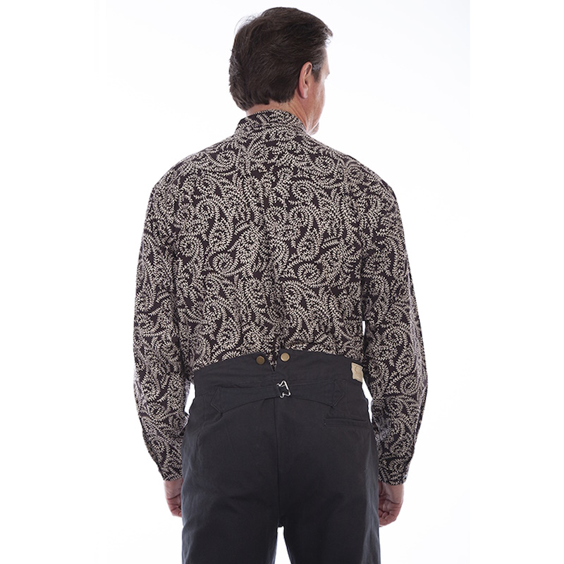 (image for) Western Snap Front Shirt with Abstract Paisley Print