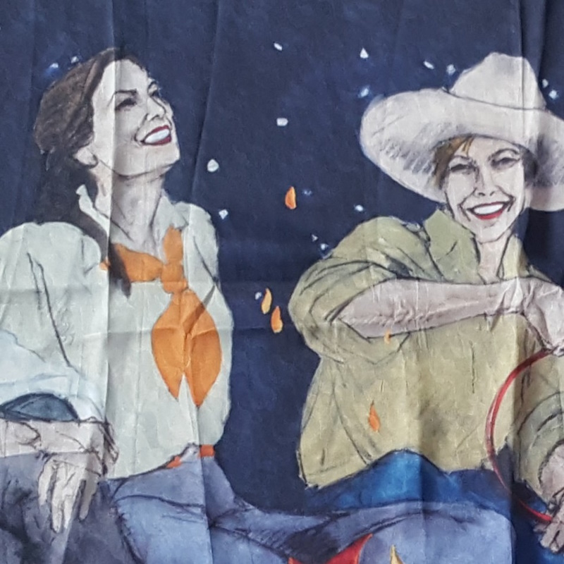 (image for) Limited Edition Campfire Girls Silk Scarf by Donna Howell-Sickles