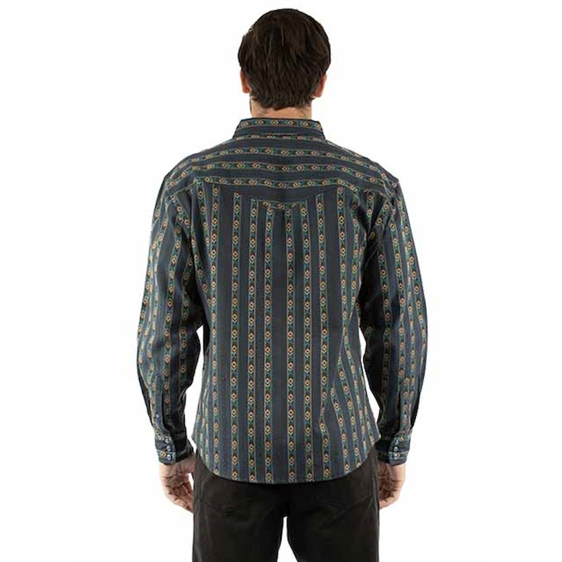 (image for) Premium Jacquard Stripe Cotton Snap Front Shirt