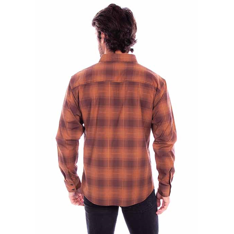 (image for) Plaid Cotton Shirt Western Button Front