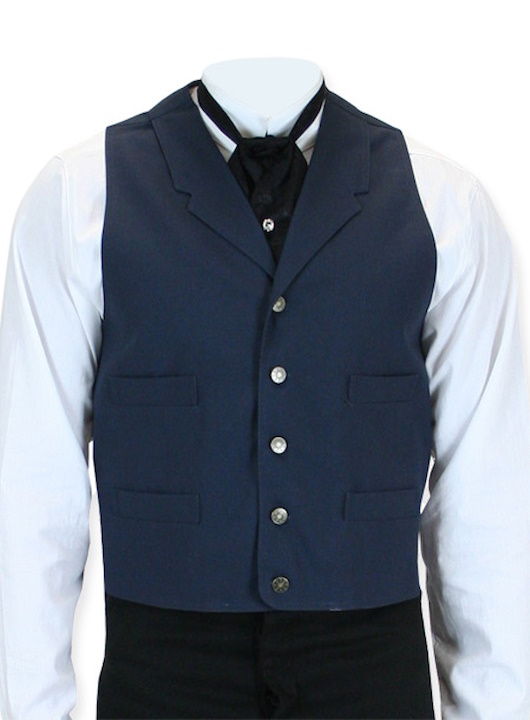 (image for) Abilene Old West Cotton Canvas Vest Notched Lapels