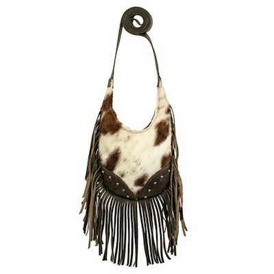 (image for) Fringed Cowgirl Hair On Hobo Crossbody