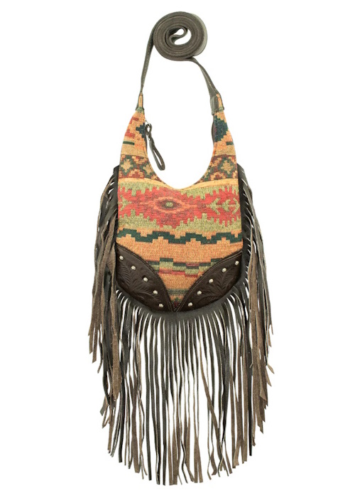 (image for) Fringed Cowgirl Hobo Crossbody