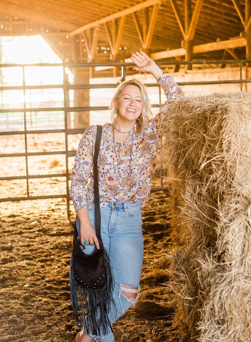 (image for) Fringed Cowgirl Hobo Crossbody