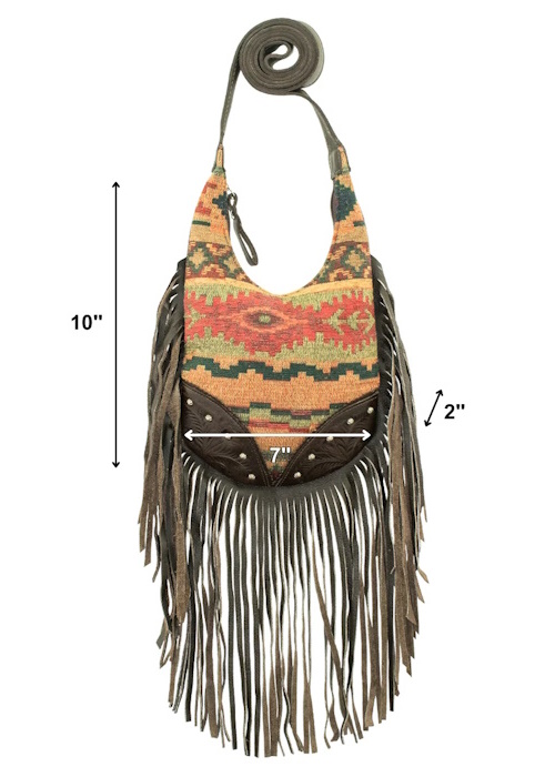 (image for) Fringed Cowgirl Hobo Crossbody