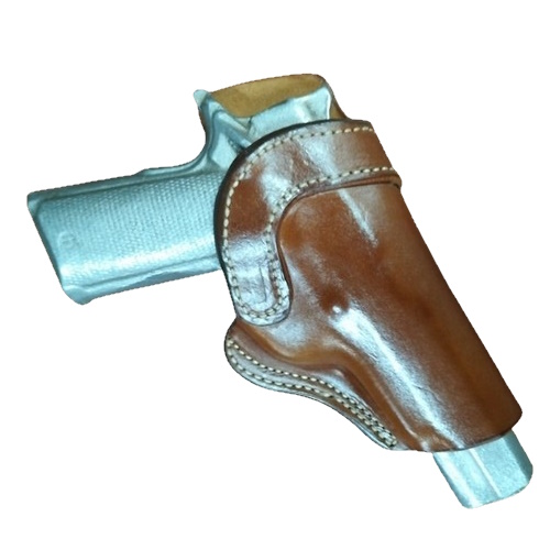 (image for) Cross Draw Driving / Riding Leather Gun Holster Fixed Loop