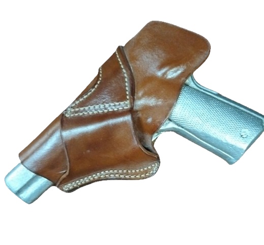 (image for) Cross Draw Driving / Riding Leather Gun Holster Fixed Loop