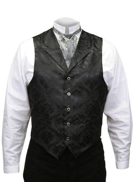 (image for) Reno Western Jacquard Design Vest with Notched Lapels