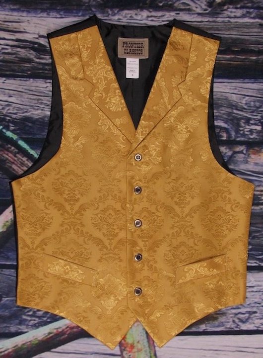 (image for) Reno Western Jacquard Design Vest with Notched Lapels