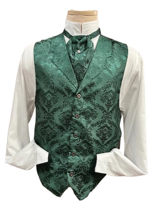 (image for) Reno Western Jacquard Design Vest with Notched Lapels