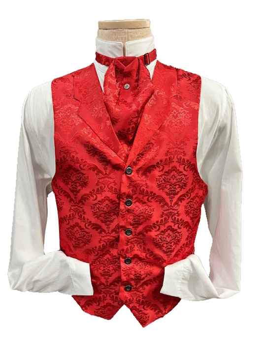 (image for) Reno Western Jacquard Design Vest with Notched Lapels