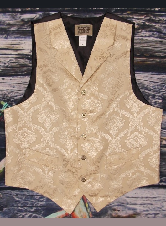 (image for) Reno Western Jacquard Design Vest with Notched Lapels