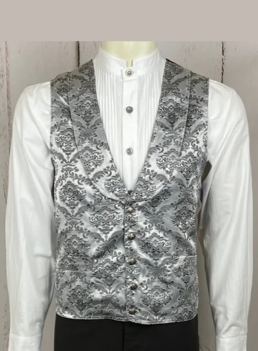 (image for) Dillon Old West Brocade Vest Shawl Lapels & Welt Pockets