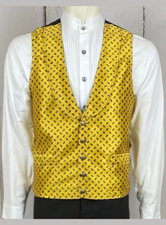 (image for) Dillon Old West Brocade Vest Shawl Lapels & Welt Pockets