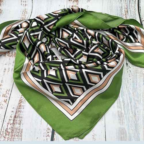 (image for) Green Diamond Design Wild Rag Scarf