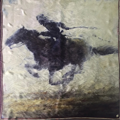 (image for) Limited Edition Pony Express Silk Scarf by Terry Gardner