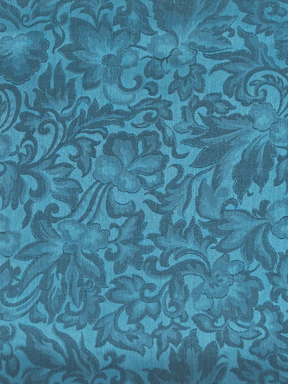 (image for) Blue Silk Jacquard Scarf Wild Rag Scarves 35" x 35"