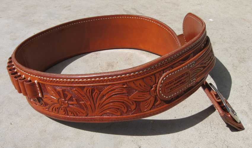 1875 FA Meanea Design Floral Leather Cheyenne ammunition Gun Belt ...