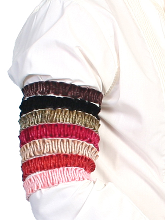 (image for) 1878 Old West Period Authentic Poly Velvet Sleeve / Arm Garters