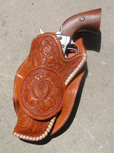 (image for) 1894 Al Furstnow Design Miles City Full Skirt Round Single Loop Gun Holster