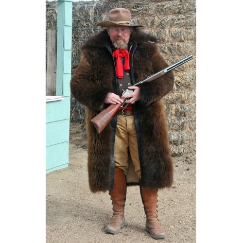 Genuine Men's Buffalo Fur Coat