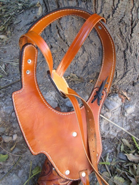 Vintage Tandy Leather Shoulder Holster Kit Assembled NEVER Used No 4416