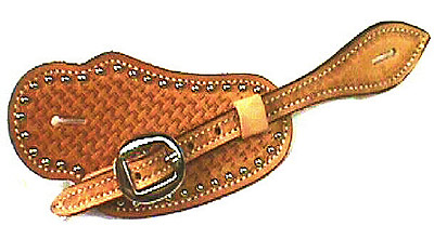 (image for) Basketweave With Spots Leather Visalia Spur Strap