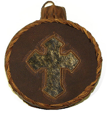 (image for) Cross Leather Covered Old West Two Quart Canteen