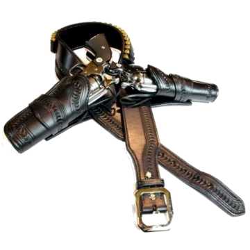 (image for) El Paso Saddlery Tapered Leather Competition Gun Belt with Fast Draw Speed Holster(s)