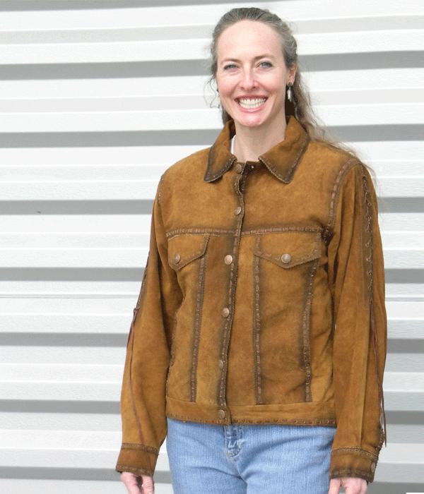 (image for) Ladies Rusty Suede Western Short Jacket