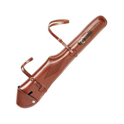 (image for) Leather Adjustable Scoped Rifle Scabbard with Flap